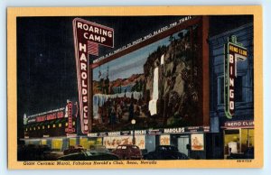 Ceramic Mural Roaring Camp Harold's Club Reno NV Nevada Postcard (DM5)