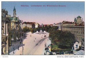 Lenbachplatz Mit Wittelsbacher-Brunnen, Munchen (Bavaria), Germany, 1900-1910s