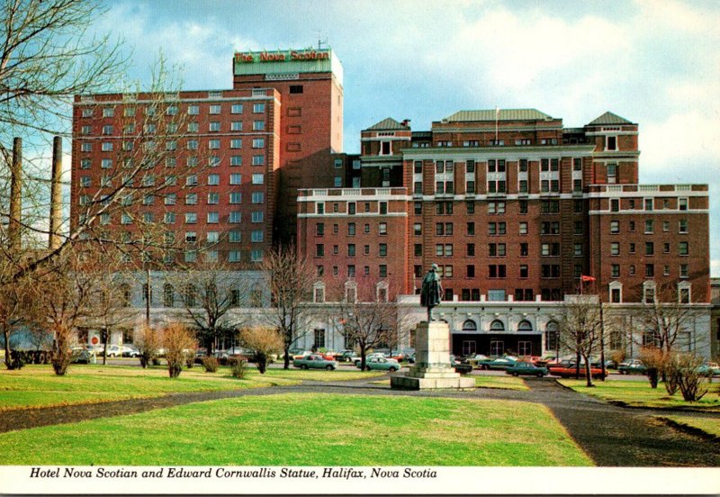 Canada Halifax Hotel Nove Scotian and Edward Cornwallis Statue