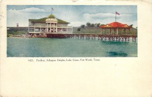 Vintage Postcard Pavilion Arlington Heights Lake Como Forth Worth TX 1421
