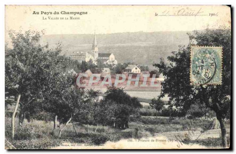 Old Postcard In the Land of Champagne La Vallee de la Marne