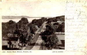 Fulton, Illinois - The view down North Base Street - in 1909