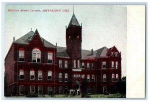 c1905 Exterior View Western Normal College Building Shenandoah Iowa IA Postcard
