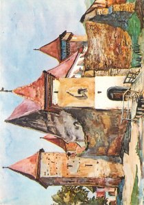 Lot 10 artist cards Romania Transylvania architecture by Juliana Fabritius-Dancu 