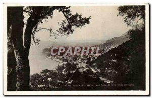 Old Postcard Monte Carlo Vue Prize De La Grande Corniche