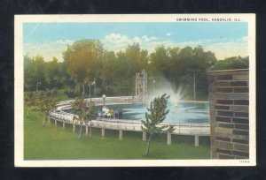 VANDALIA ILLINOIS PUBLIC SWIMMING POOL 1931 VINTAGE POSTCARD