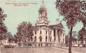 D56/ Windom Minnesota Mn Postcard 1913 Cottonwood County Court House