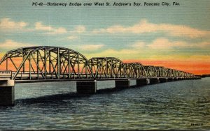 Florida Panama City Hathaway Bridge Over West St Andrew's Bay Curteich