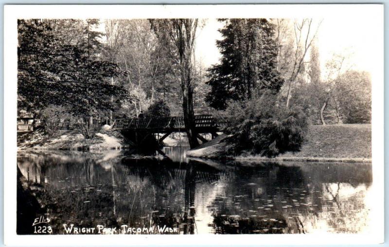 RPPC  TACOMA, Washington  WA   WRIGHT PARK  Ellis # 1223  c1940s   Postcard