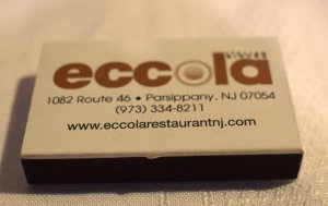 Eccola Italian Bistro Parsippany NJ Matchbox