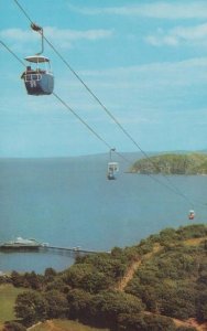 Great Orme Welsh Cable Car Cars Scary 1970s Postcard