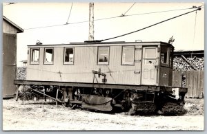 Sweeper Cleaner #15 Interurban Trolley Streetcar 1940s RPPC Real Photo Postcard