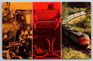 Foreign~3 Views of Thousand Island Railway 4 Gananoque Ontario~Vintage Postcard