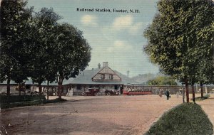 J83/ Exeter New Hampshire Postcard Railroad Depot Station 194