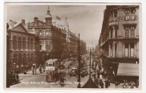 Royal Avenue from Castle Junction Belfast Northern Ireland UK RPPC postcard