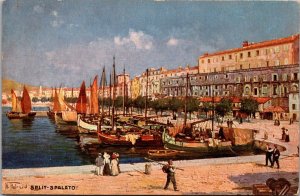 Croatia Spalato Waterfront Scene Tucks