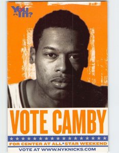 Postcard Vote Camby For Center At All Star Weekend Marcus Camby www.nyknicks.com