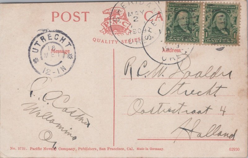 Beautiful Oregon Willamette Falls Willamette River Vintage Postcard C120