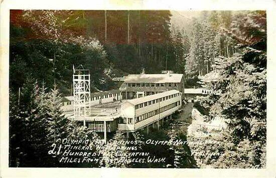 WA, Olympic National Park, Washington, RPPC, Olympic Hot Springs