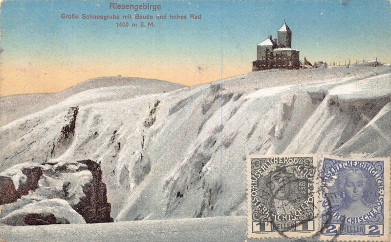 A065 Poland 1914 Riesengebirge Karkonosze Giant Mountains Schneegrube postcard