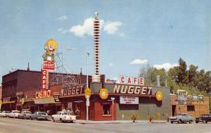 Carson City Nevada Nugget Casino Street View Vintage Postcard K78661