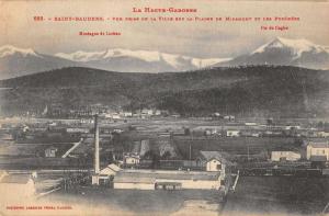 La Haute Garonne France Saint Gaudens Birdseye View Antique Postcard K16833