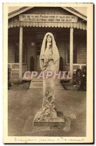 Postcard Old Army National Cemetery Douaumont Statue of Resignation