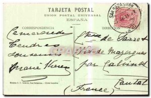 Old Postcard Spain Espana Spain San Sebastian Playa Concha y hoteles