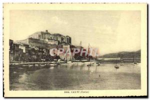 Postcard Old Boat Calvi