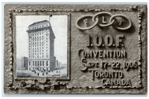1906 IOOF Convention Toronto Ontario Canada Trader's Bank Lighter Postcard