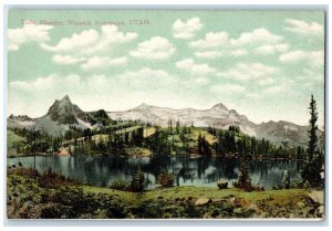 c1905's Lake Blanche Snowcapped View Wasatch Mountains Utah UT Antique Postcard