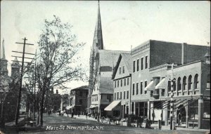 Newmarket New Hampshire NH Main Street Scene c1910 Vintage Postcard