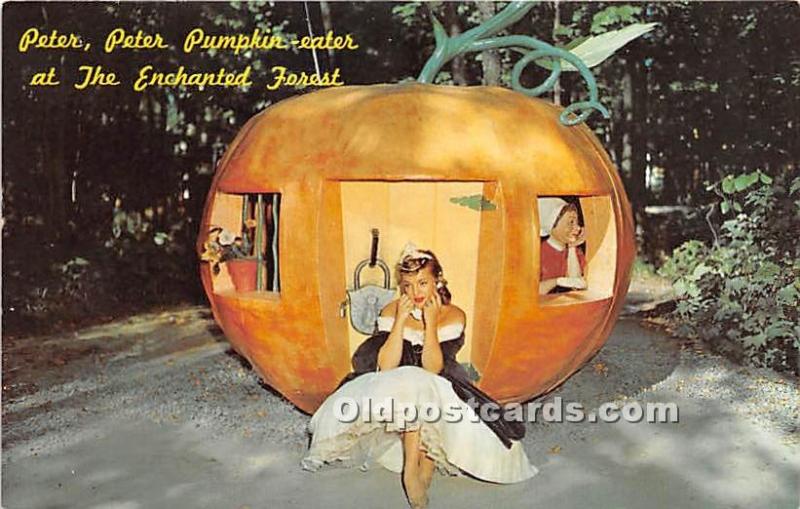 Old Forge, New York, NY, USA Postcard Peter Peter Pumpkin Eater at the Enchan...