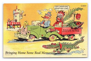 Bringing Home Some Real Memories c1948 Comic Postcard
