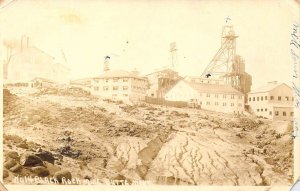 RPPC, Real Photo, Black Rock Mine, Butte, Montana, Mt, Corner Dings,Old Postcard 