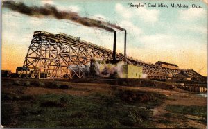 Postcard Samples Coal Mine in McAlester, Oklahoma