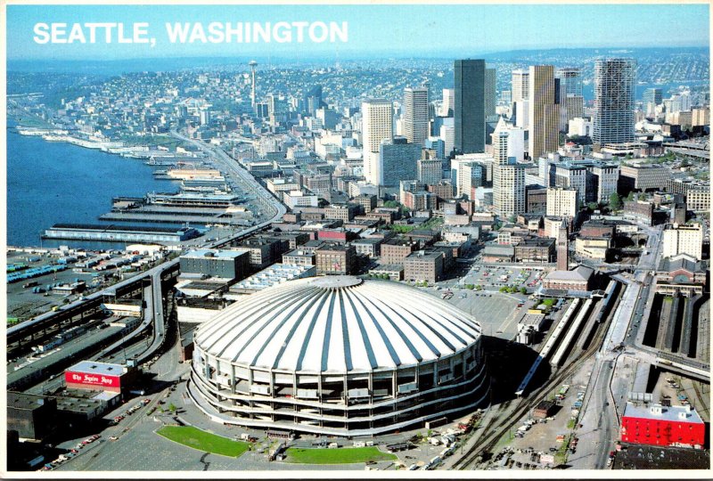 Washington Seattle Aerial View Showing King County Stadium