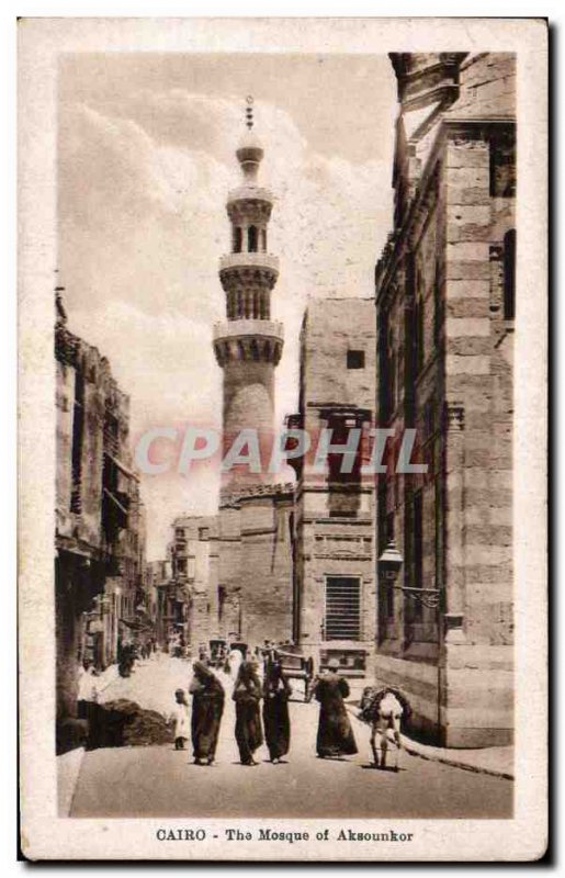 Old Postcard Egypt Egypt Cairo The mosque of Aksounkor