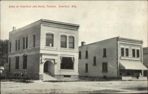 Oakfield WI Bank & Hotel c1910 Postcard