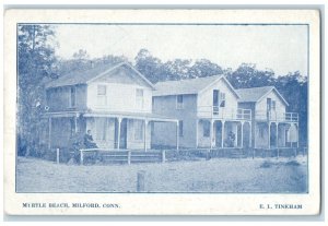 c1910 Exterior View Myrtle Beach Cottages Milford Connecticut Unposted Postcard