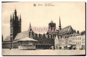 Old Postcard Ypres Les Halles