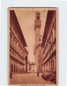 Postcard Uffizi & Palazzo Vecchio Florence Italy