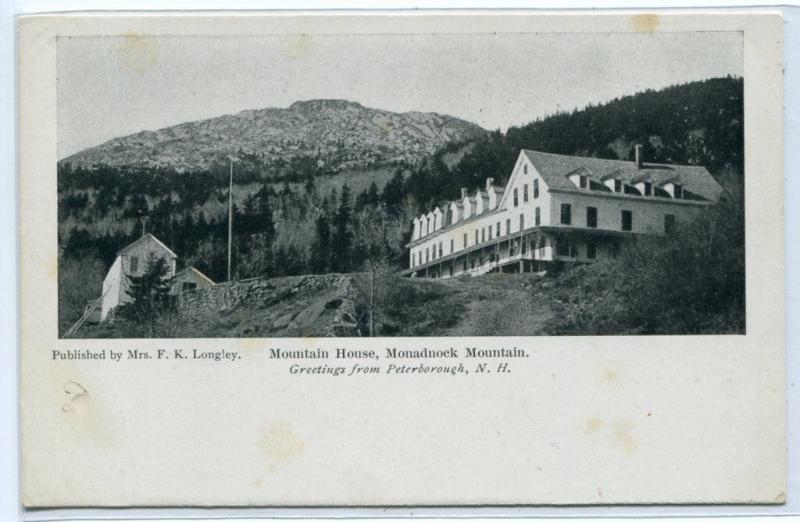 Mountain House Monadnock Mountain Peterborough New Hampshire 1910c postcard