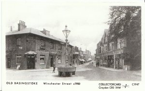 Hampshire Postcard - Old Basingstoke - Winchester Street c1900 - Ref G156