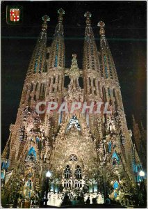 Postcard Modern Barcelona Holy Family Temple