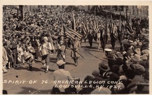 J66/ Louisville Kentucky RPPC Postcard c1929 Spirit of '76 Patriotic Parade 132