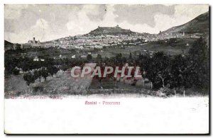 Old Postcard Panorama Assisi