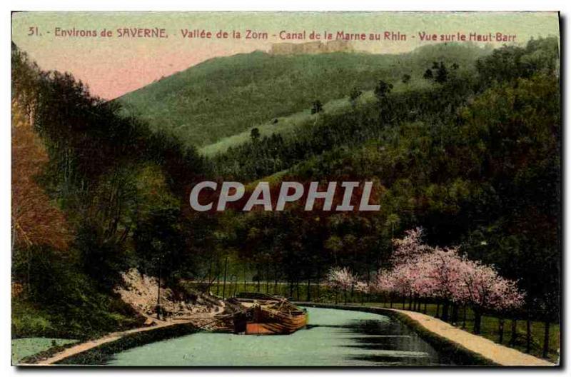 Old Postcard Saverne surroundings Valley of the Zorn Marne-Rhine Canal View H...