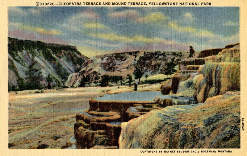 WY - Yellowstone Nat'l Park. Cleopatra Terrace, Mound Terrace  (Haynes)