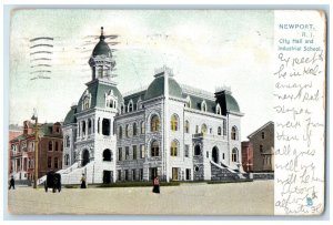 1909 City Hall And Industrial School Newport Rhode Island RI Tuck's Postcard